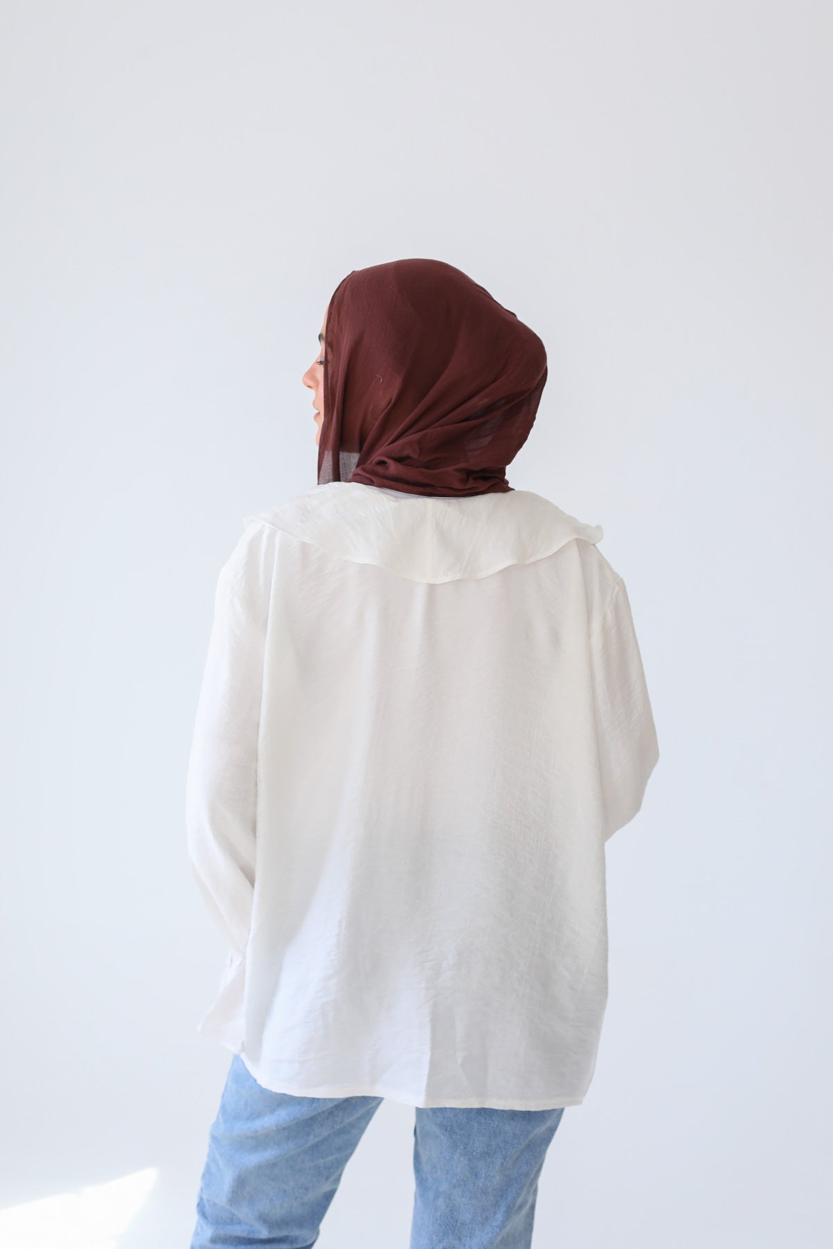 SOFT RUFFLE BLOUSE white