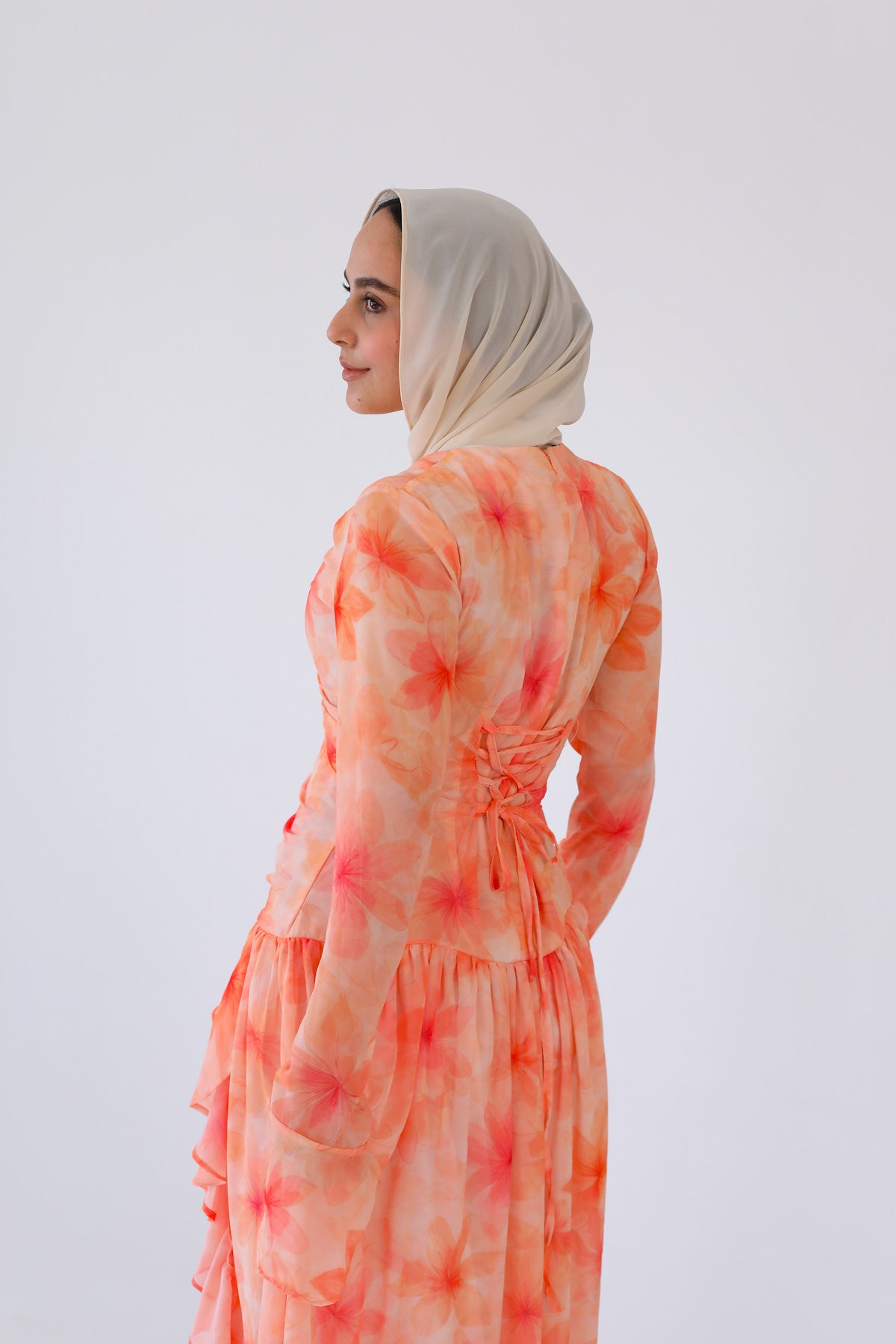 COLORFUL RUFFLES DRESS
