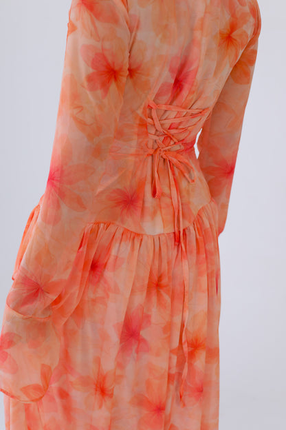 COLORFUL RUFFLES DRESS