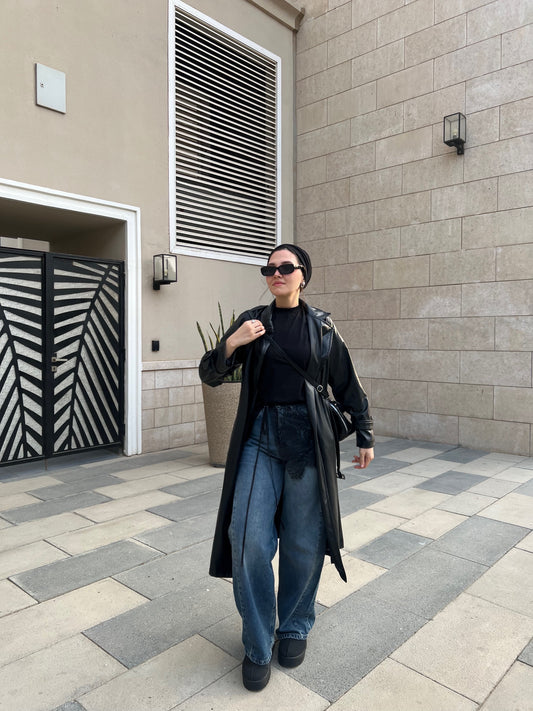 leather coat
