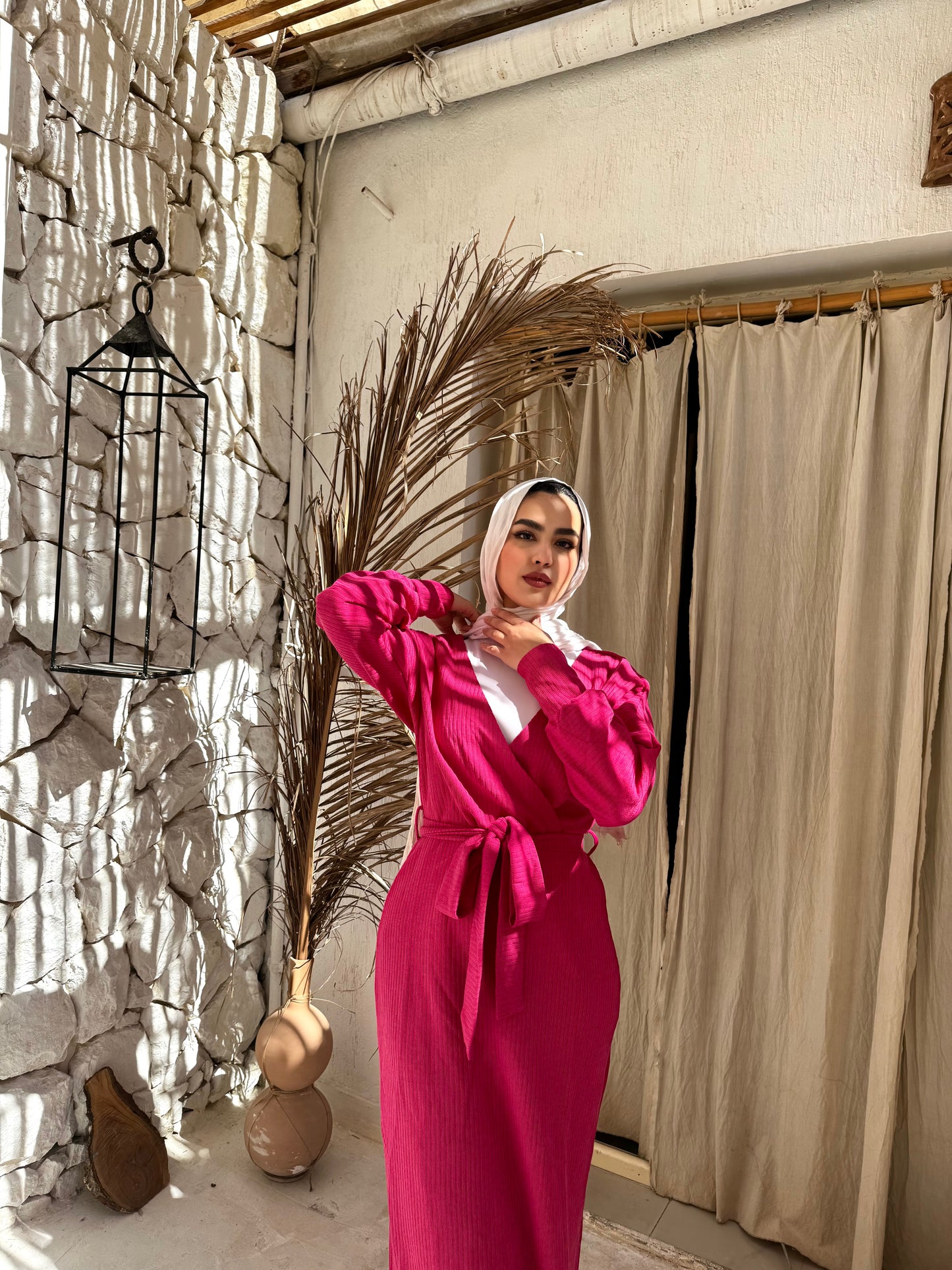 PINK RIPPED DRESS