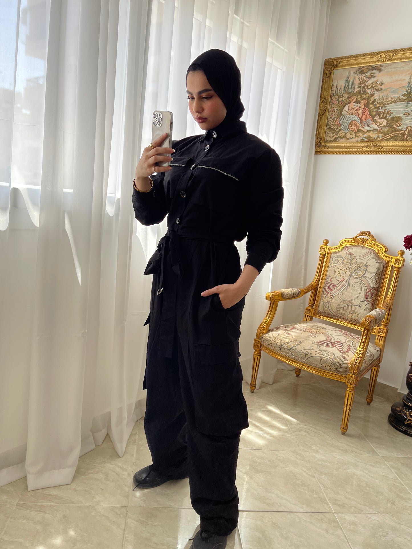 Black jumpsuit