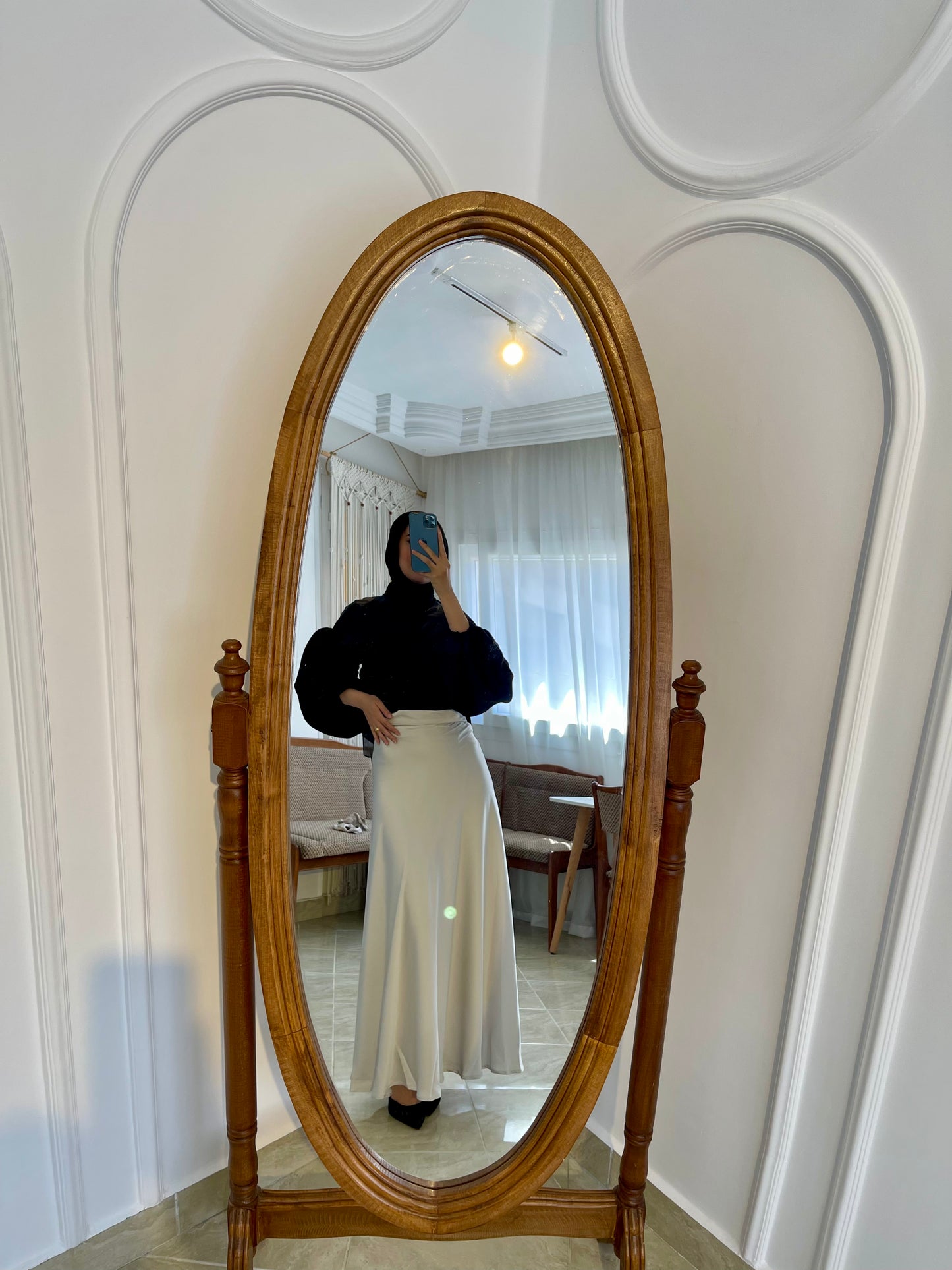 silk skirt