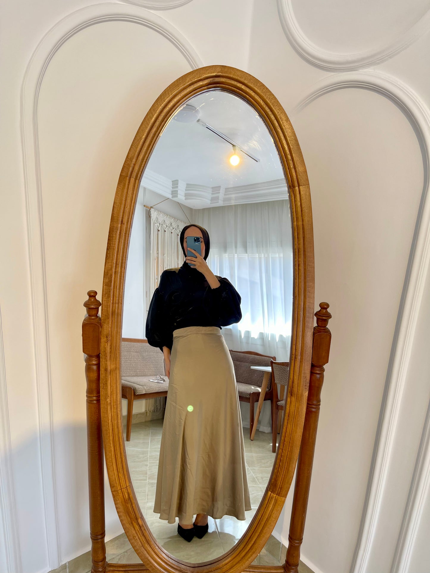 silk skirt