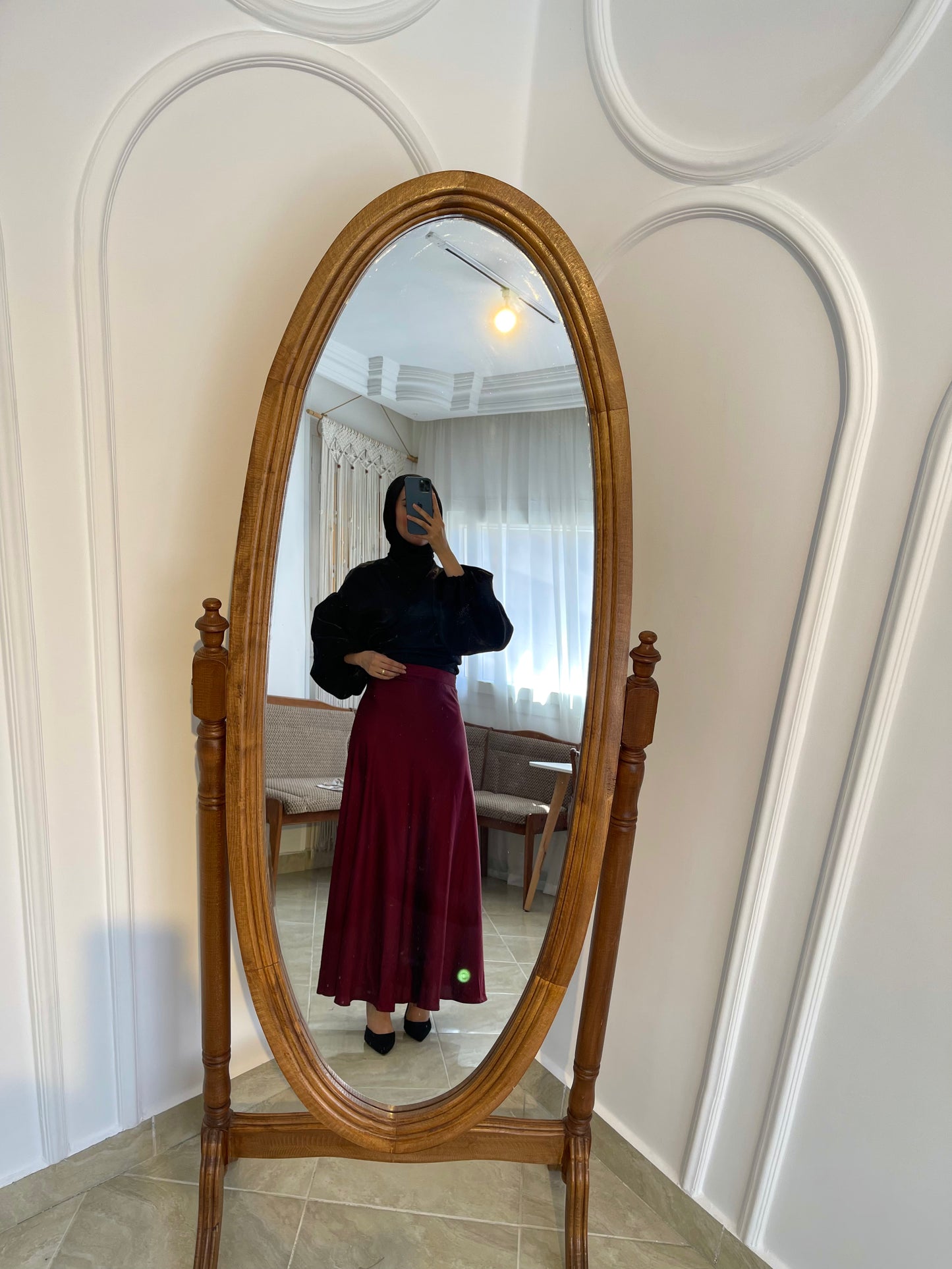 silk skirt