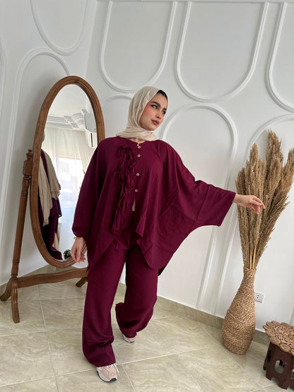 maroon comfy set