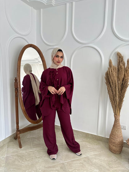 maroon comfy set