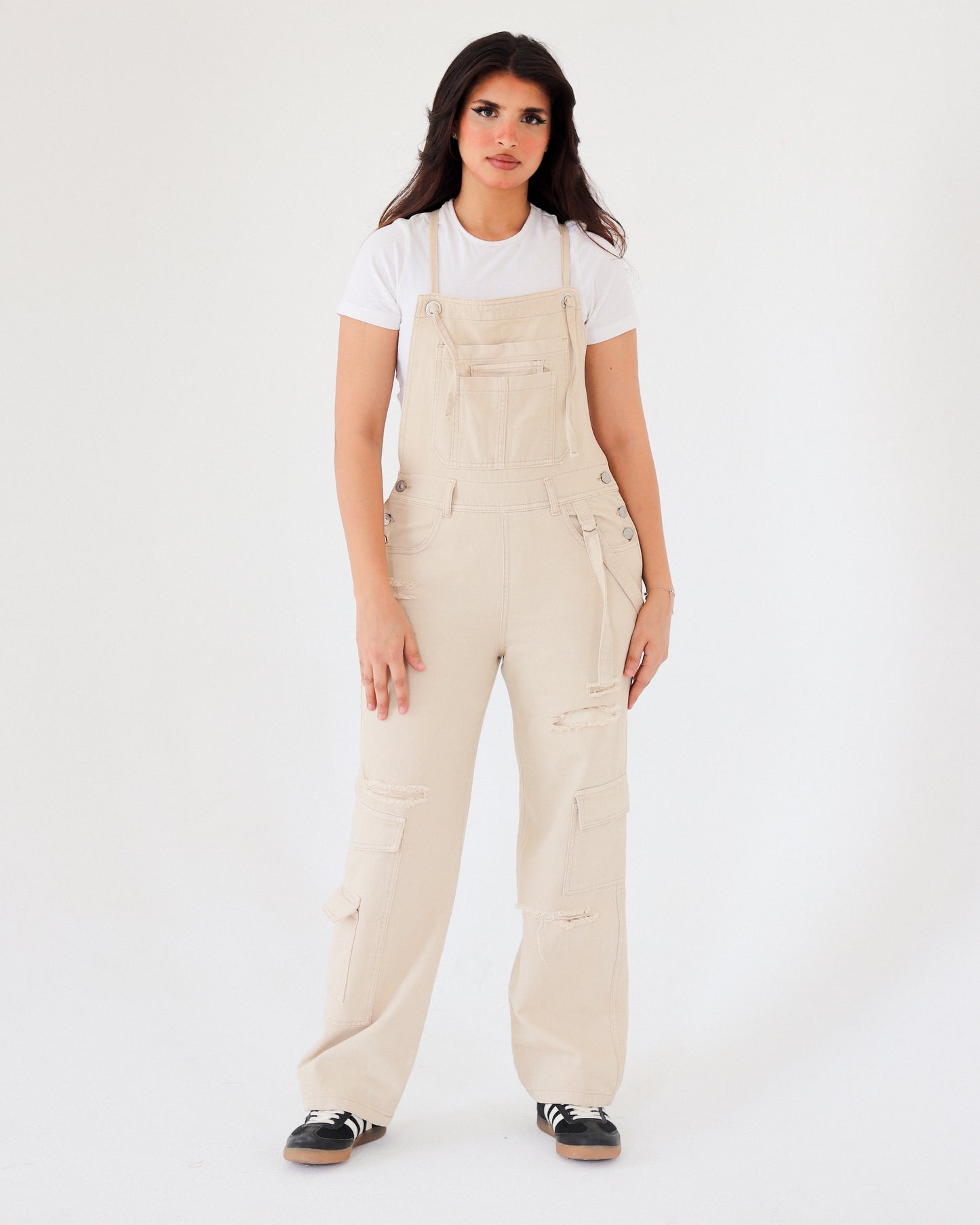Denim beige jumpsuit