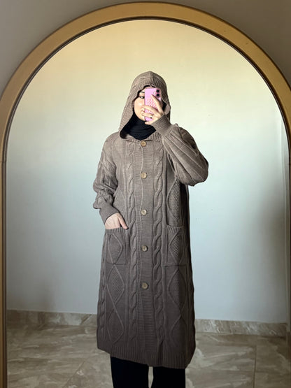 Hoodie Knit Cardigan