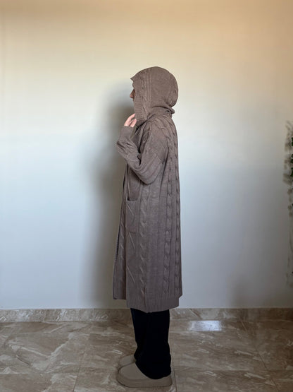 Hoodie Knit Cardigan