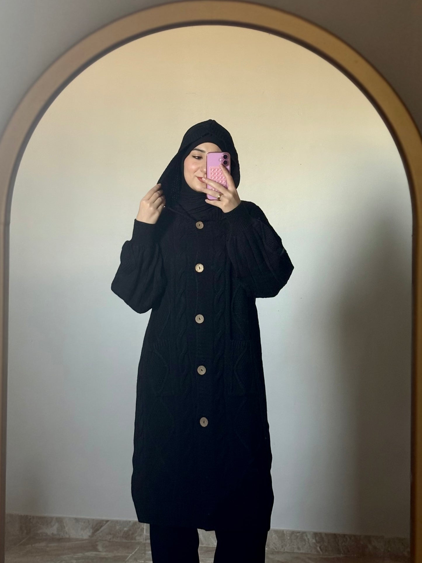 Hoodie Knit Cardigan