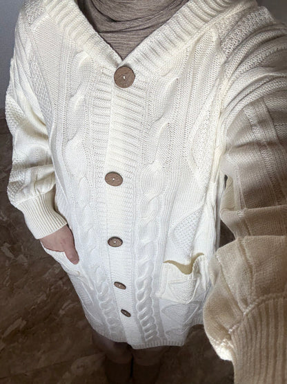 Hoodie Knit Cardigan