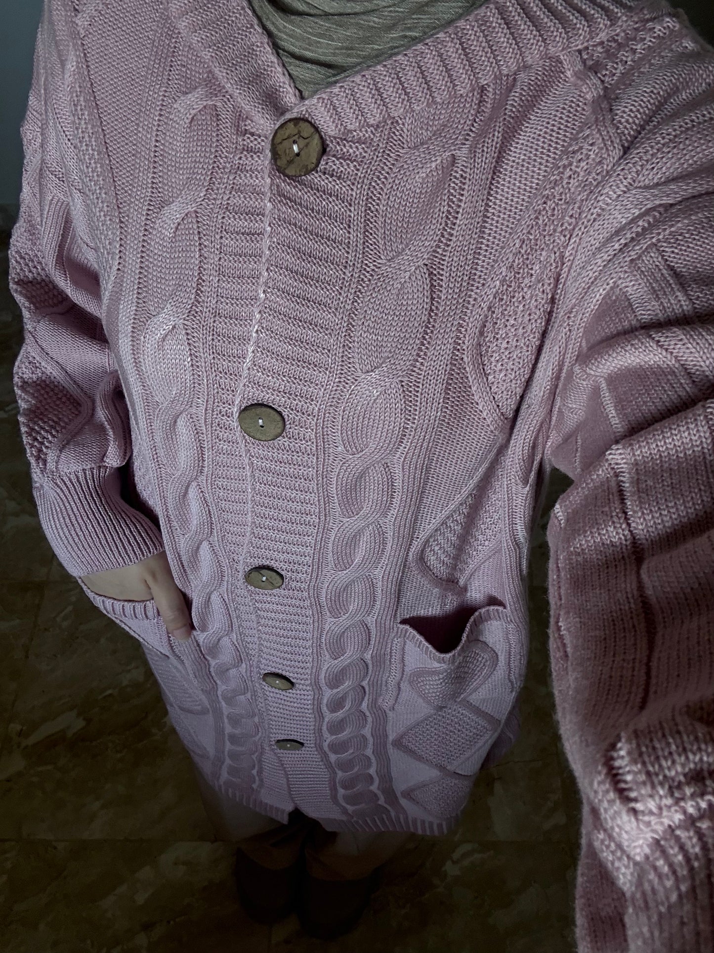 Hoodie Knit Cardigan